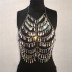 colorful gemstone Pendant chain hanging neck backless vest NSYML132832