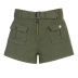 Pantalones cortos de color liso con cinturón adelgazante y costuras en los bolsillos NSSSN132849