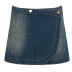 button stitching low waist A-line denim skirt NSSSN132850