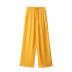 Pantalones rectos de cintura elástica de pierna ancha sueltos de color sólido NSAM132858