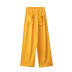 Pantalones rectos de cintura elástica de pierna ancha sueltos de color sólido NSAM132858