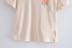 rose letter printed short-sleeved round neck T-shirt NSAM132863