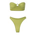 conjunto de dos piezas de bikini de color sólido de cintura alta sin espalda con top de tubo delgado NSLKL133551