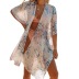 chiffon print mid-length slit loose beach outdoor cover-up-Multicolor NSFH133594