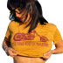 camiseta slim de manga corta con cuello redondo y estampado de motos NSLHC133636