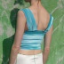sling backless slim solid color velvet silk vest NSLHC133644