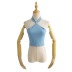 detachable collar hanging neck backless slim solid color vest  NSXDX133709