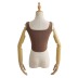 suspender slim short solid color vest NSXDX133710