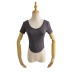 Short Sleeve V Neck Slim Curved Hem T-Shirt NSXDX133711