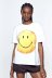 Smiley Icon Printed Short Sleeve round neck loose T-Shirt NSAM133723