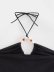 beaded hanging neck backless slim solid color vest NSAM133728