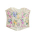 tube top backless slim flower print corset NSAM133732