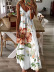 Large Swing V-Neck Sling Flower Print dress NSFH132923