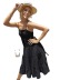 sling backless slim lace-up solid color dress NSJKW132948