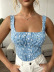 breasted floral suspender backless slim vest NSJKW132949