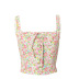 sling low-cut backless slim cross strappy floral vest NSSWF132954
