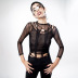 round neck long-sleeved irregular slim solid color see-through tops NSSWF132957
