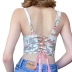 sling backless cross strappy slim flower print vest NSSWF132959