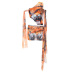 single-shoulder sleeveless slim lace-up tiger print top and skirt set NSSWF132960