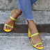 one word transparent belt solid color/leopard print high-heel slippers NSCRX132984