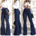 high waist elastic slim flared jeans NSWL133024