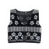 jacquard sleeveless v neck slim short color matching knitted vest NSAM133777