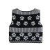 jacquard sleeveless v neck slim short color matching knitted vest NSAM133777