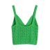 suspender backless slim v neck solid color knitted vest NSAM133779