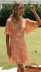 V-neck backless short sleeve short floral dress NSJKW133794