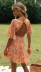 V-neck backless short sleeve short floral dress NSJKW133794