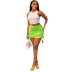 high waist cross lace-up slim Solid Color Skirt-Multicolor NSCBB133819