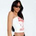 printing tube top backless slim vest NSSWF133849