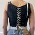 lace print stitching sleeveless slim short vest NSSWF133858