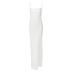 slim backless side slit suspender long solid color dress NSHTL133922