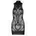 round neck sleeveless slim solid color see-through dress NSHTL133926