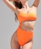 single-shoulder sling hollow chain solid color one-piece swimsuit NSVNS133978