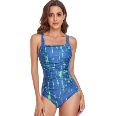 Print Sling Slim One-Piece Swimsuit NSVNS133990