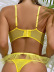 Embroidery wrap chest high waist lace-up wrap chest see-through underwear three-piece set NSRBL134031