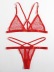sling backless wrap chest solid color wave point perspective underwear two-piece set NSFQQ134047