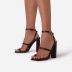 square head one-word belt Clipped toe high heel sandals NSHYR134066