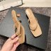 solid color square toe High-heeled beach flip flops NSHYR134071