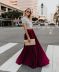 pleated solid color large swing high waist skirt NSPPF133243