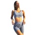 hip-lifting high-elastic sleeveless high waist tight u-neck solid color vest and shorts yoga set NSBDX133133