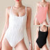 sling backless slim solid color one-piece swimsuit NSLRS133154