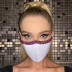 Breathable adjustment Rhinestone earhook cotton mouth mask-Multicolor NSYML133167