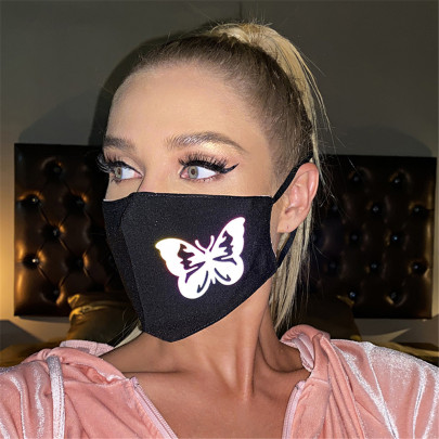 Earhook Butterfly Pattern Breathable Cotton Mouth Mask NSYML133170