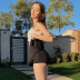 high waist slim short solid color skirt NSSSN133194