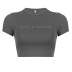 letters hot drill short-sleeved round neck slim short T-shirt NSSSN133195