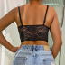 sling backless low-cut slim solid color lace vest NSHLN133207