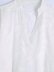 Camisa de color sólido de manga larga con cuello en V suelto con bordado hueco NSAM133299